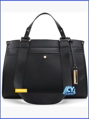Polyurethane Satchel Bag with Adjustable Shoulder Strap